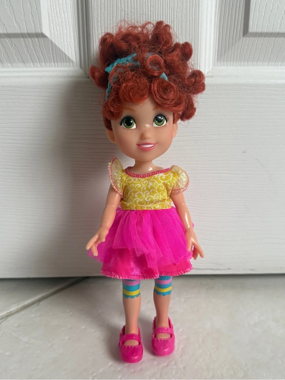 Disney Junior Fancy Nancy 10 Inch Doll Pink Dress Doll with Curly Red Hair